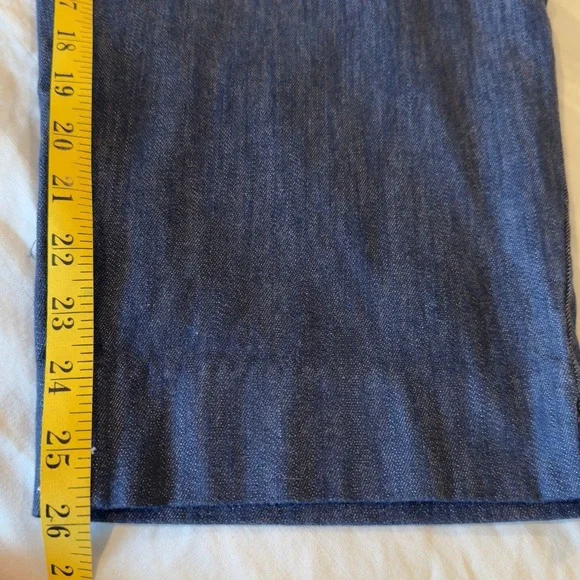 Talbots Dress Denim Slit Ankle Pants Size 20W Dark Blue Welt Pockets Work Preppy - Picture 11 of 12
